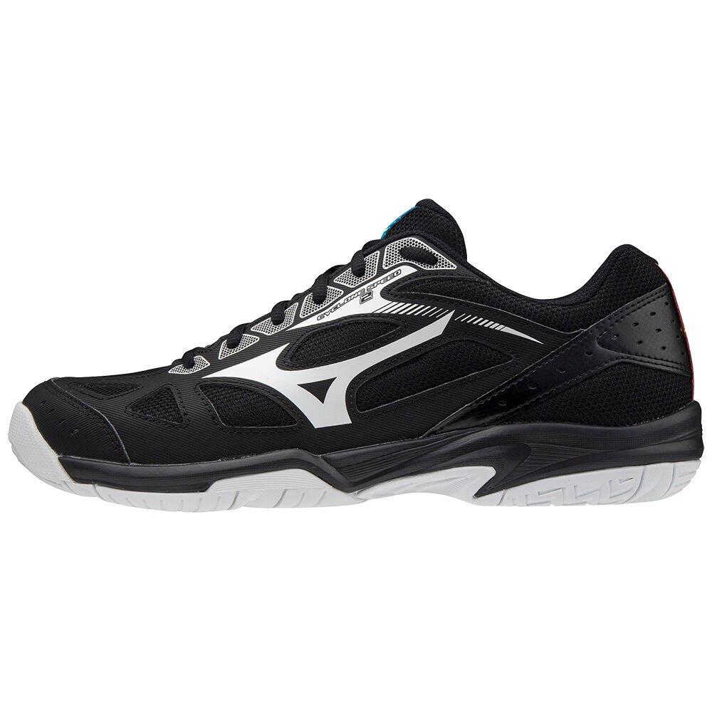 Mizuno Men's Volleyball Shoes Cyclone Speed 2 Black/White/Blue - WMOUGBH-89